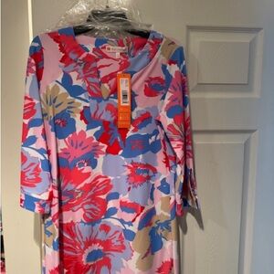 Jude Connally Megan Dress, Size Large-long New with Tags. Wildflower Perl.
